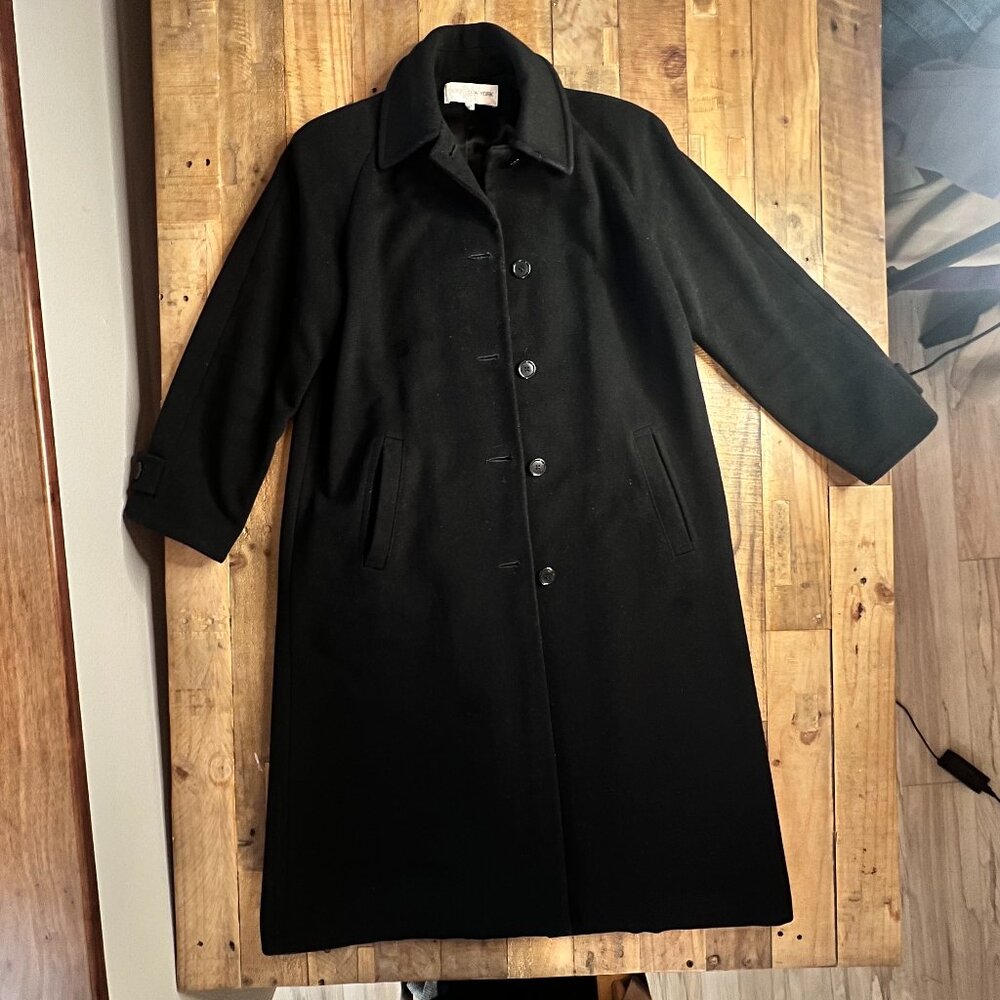 Jones New York Black Women's Trench Coat 6P Women's Black Winter Coat - Used
